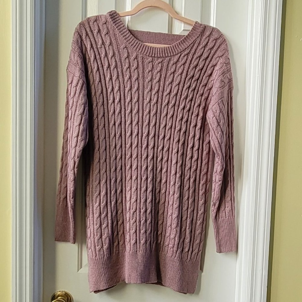 Purple Snow Pullover Cardigan Sweater Size 1X